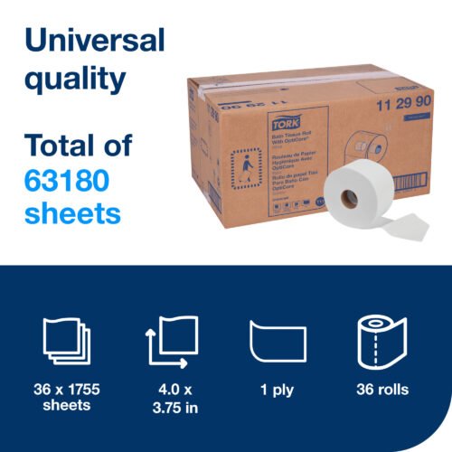 112990-e-com-2-contents-na Tork OptiCore® Mid-size Toilet Paper Roll White T11 36x1755