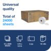 160090-e-com-2-contents-na Tork OptiCore® T10 Toilet Paper Roll - White 2-Ply 12x2000 Sheets