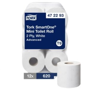 Tork® SmartOne Mini Toilet Paper Rolls - 2-Ply 12x620 Sheets