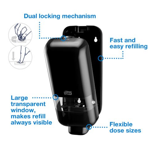 581508-e-com-2-feature-1-na TorkĀ® S4 Push-Style Skincare Dispenser - Black 1L