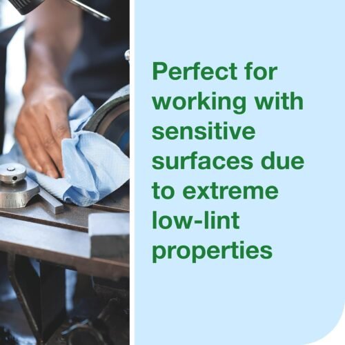 Tork® Flat Pack Low-Lint Cleaning Cloth - Blue 250 Sheets