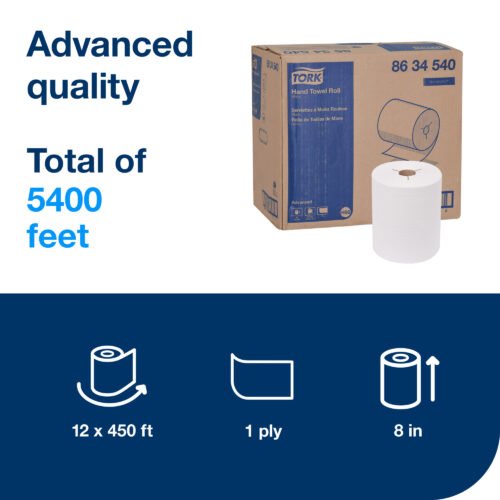 Tork® H86 Hand Towel Roll - White 1-Ply 12x450