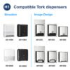 h1-e-com-2-compatible-dispensers-na Tork Matic Soft H.T White 6x900