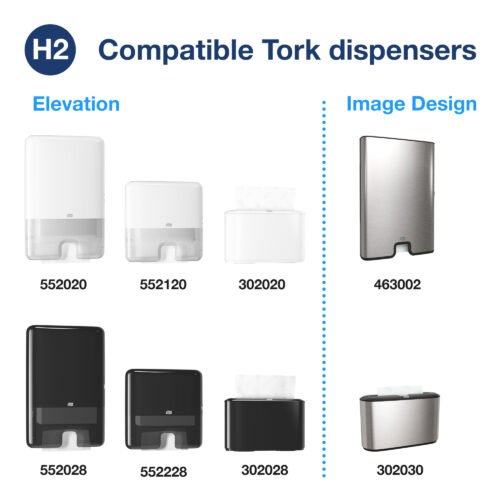 Tork® H2 Universal Multifold Hand Towel - White 1-Ply 16x250 Sheets