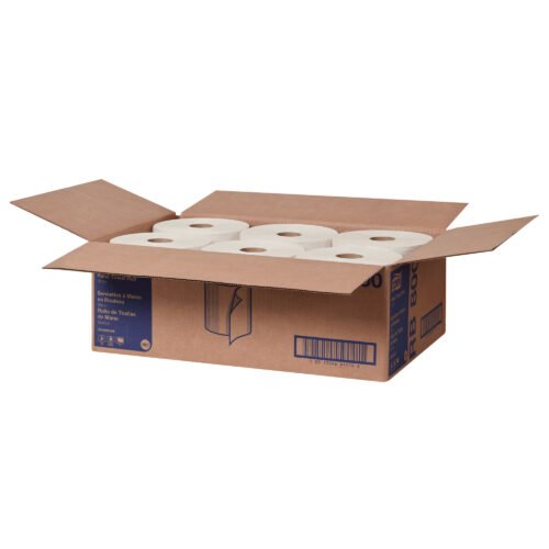 rb800-caseopen-2 Tork Hard Roll Towel White 6x800