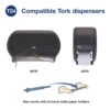 t24-e-com-2-compatible-dispensers-na Tork Universal Bath Tissue Roll, 2-Ply